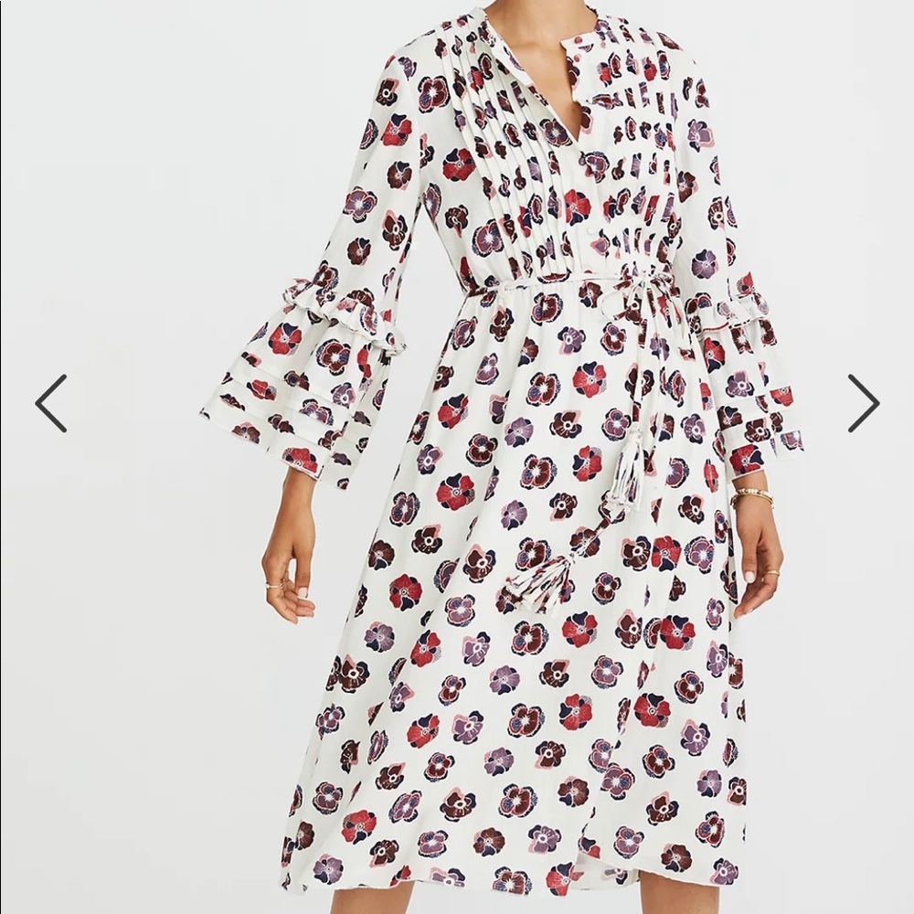 MADEWELL x KAREN WALKER Floral Fantasia Ruffled Dress 00